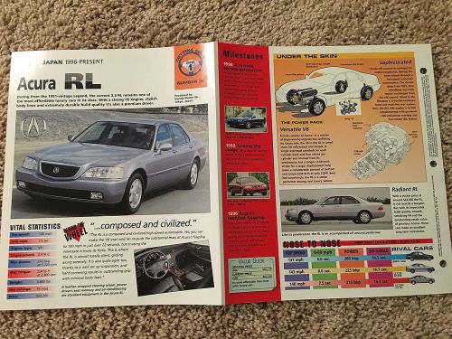 ★★ acura rl - collector brochure - spec sheet - photo 1996+ ★★