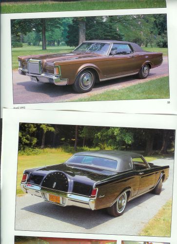 1968 1969 1970 1971  lincoln mark ii  color 12 page article