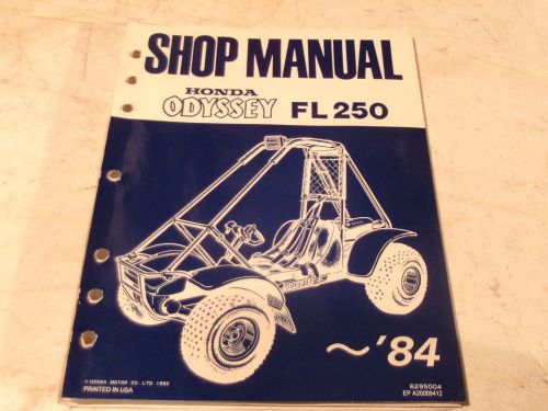 1984 honda fl250r odyssey fl250 owners shop service manual