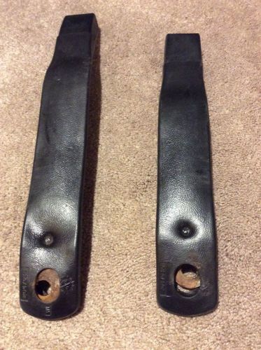 Black front seat belt receiver set 82-92 camaro firebird no cracks!