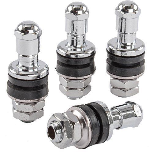 Billet specialties 999900 bolt-in valve stem, chrome (pack of 4)