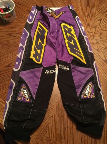 Vintage motocross racing msr pants kevlar rage, purple,  kids size 26