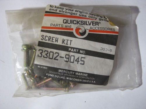 New oem mercury mercruiser quicksilver 3302-9045 carb screw kit