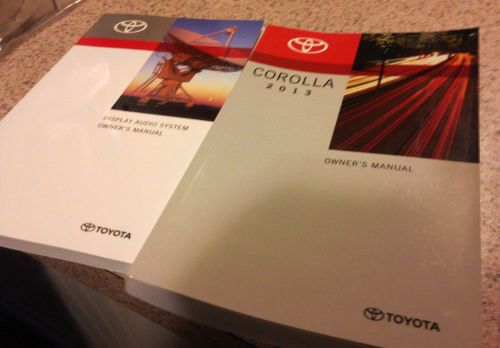 New 2013 toyota corolla owner manual and audio system owner manual