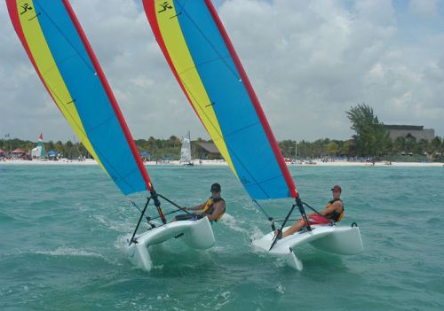 2013 hobie bravo catamaran with all-aluninum trailex trailer