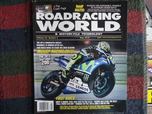 Roadracing world &amp; motorcycle technology may 2015 magazine unread new!!