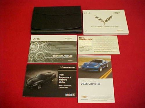 2016 corvette vette stingray new owners manual service guide kit 16 + case pouch