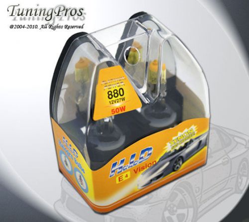 2pc 3000k yellow xenon hid 12v 27w 880 foglight bulb