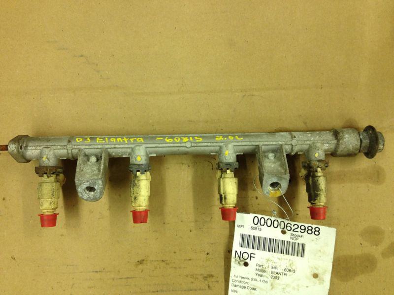 2003 hyundai elantra fuel rail with injectors 2.0