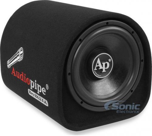 Audiopipe apdh-1000 200w rms amplifed tube style compact subwoofer enclosure