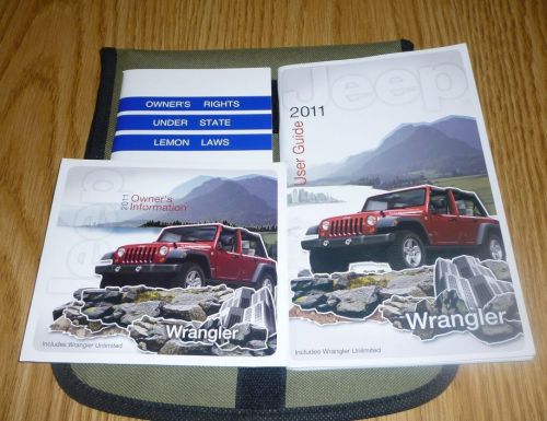 2011 jeep wrangler user guide manual set dvd w/case 11 owners