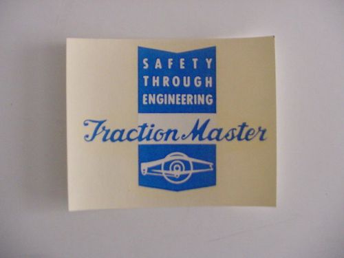 Vintage traction master speed equipment decal