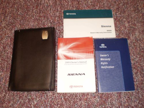 2009 toyota sienna van owners manual books guide case all models