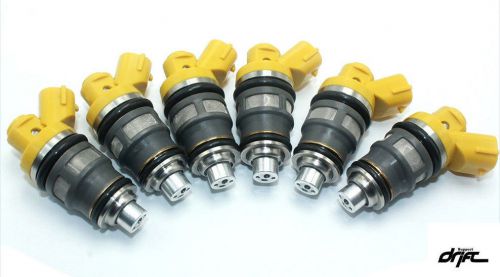 6 x 650cc denso sard side feed injectors for toyota supra 1jz-gte 2jz-gte