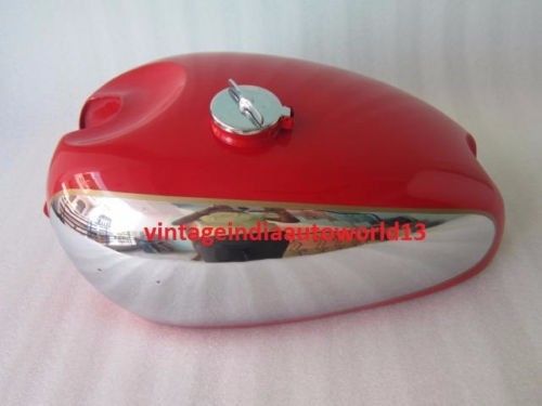 Panther chrome &amp; red painted gas fuel petrol tank with cap - m100 m120