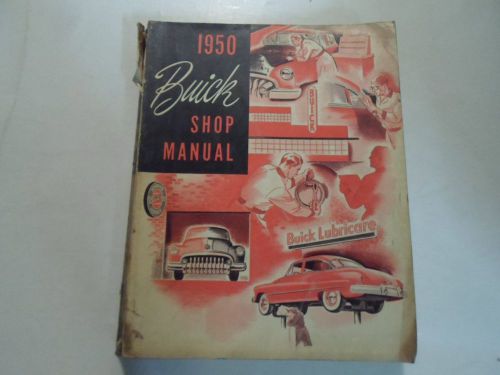 1950 buick all series lines service shop repair manual damaged stained factory