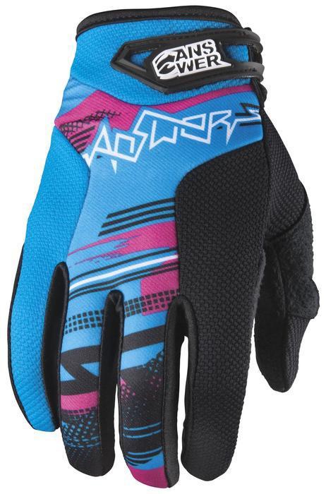 Answer racing a12 syncron prism mx motorcycle gloves blue lg/large