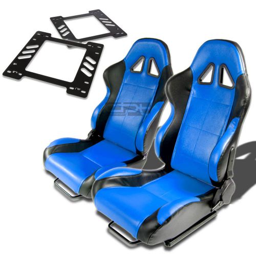 Type-5 racing seat black blue woven+silder+for 78-88 monte carlo a/g bracket x2