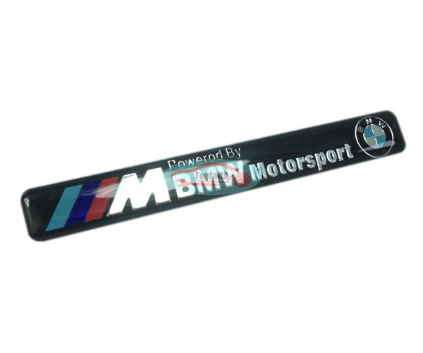 2pcs m ///m powerod by motorsport emblem badge decal handle door sticker m3 m5