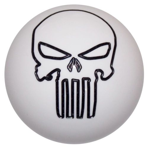 White punisher skull shift knob for corvette c4 c5 manual 9/16-18 threads