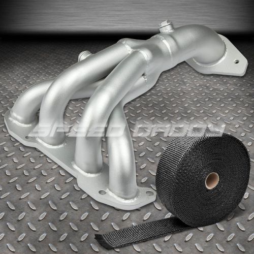 Stainless ceramic coated exhaust header+fits 02-06 sentra b15 se-r+heat wrap