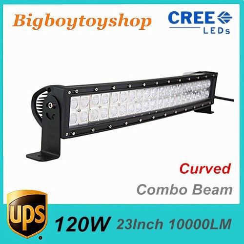 1pc cree 23&#039;&#039; 120w led light bar curved combo lamp offroad boat suv car light