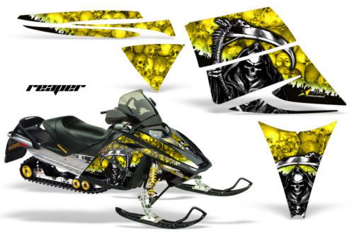 Ski-doo rev snowmobile sled graphics wrap kit reaper y