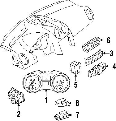 Mercedes-benz 1649007800 genuine oem cluster assy