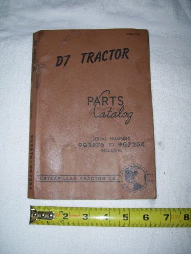 Caterpillar d7 tractor parts catalog