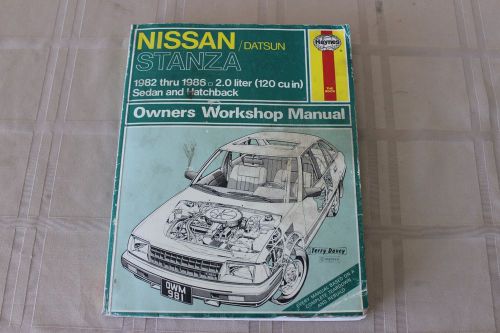 Haynes nissan datsun stanza 1982 - 1986 sedan &amp; hatchback repair manual 981 2.0