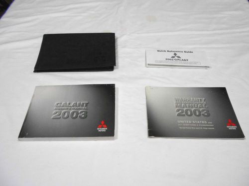 2003 mitsubishi galant owner manual 3/pc set &amp; black  mitsubishi factory case,,