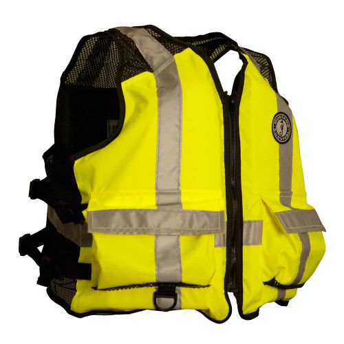 Mustang mv1254t3-s/m high visibility industrial mesh vest sm/med