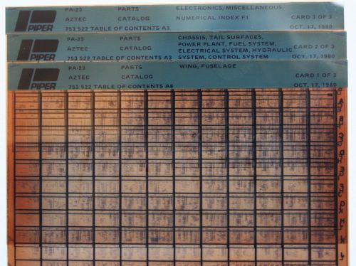 Piper aztec pa-23 parts catalog microfiche