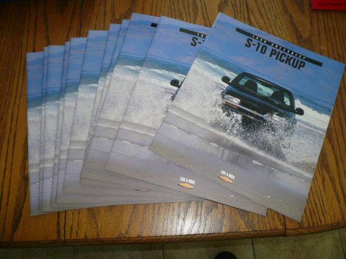 1998 chevrolet s-10 pickup sales brochures - lot of 12 brochures