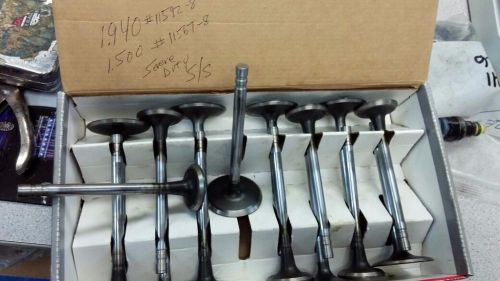 Manley severe duty s/s valves set 16 350 gm nhra legal # 11592 / # 11567 used