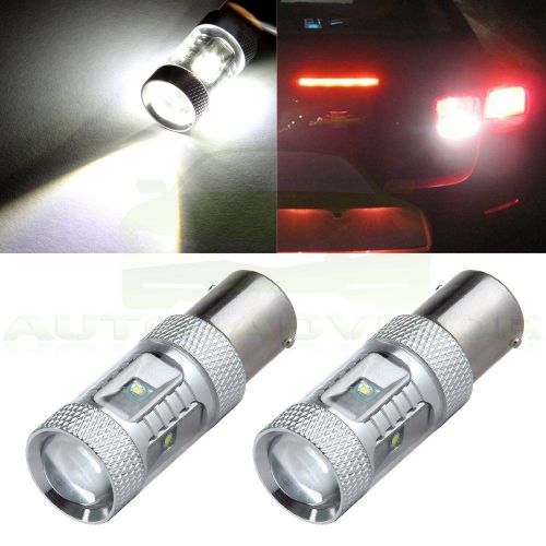 2x 1156 ba15s white cree 60w 6-3535 smd led car turn signal tail lights bulbs