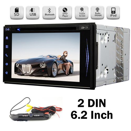 Camera+6.2&#034; full touch car dvd player fm am radio subwoofer bluetooth aux-in eq