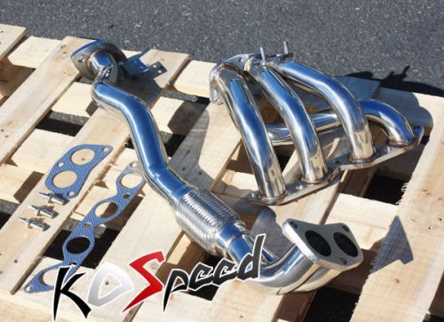 Stainless steel ss exhaust header 93-97 toyota corolla ae102 1.8 4cyl i4 7a-fe