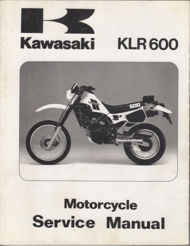 1984 kawasaki motorcycle klr600  p/n 99924-1050-01 service manual (125)