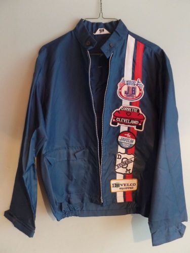 Vintage jacket w/ patches - johnson brothers jb javelin cleveland corvette javax