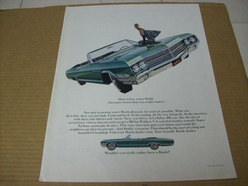 1965 buick lesabre convertible  advertisement, vintage ad