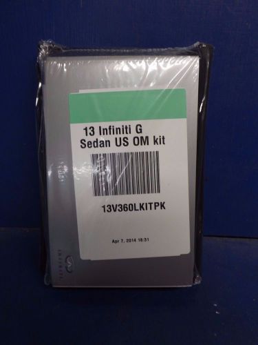 2013 infiniti g sedan new oem owners manual kit ee623 13v360lkitpk