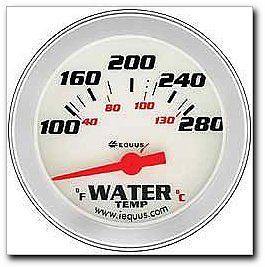 Performance 2-5/8&#034; white face electric water temperature gauge (8462)