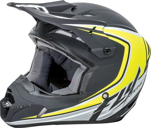 Fly racing 73-3375xs kinetic fullspeed helmet matte black/hi-vis xs