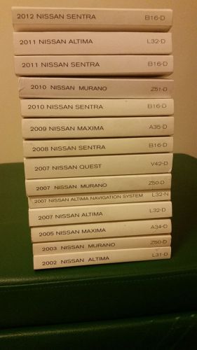 (14) nissan owners manual book guide lot - altima sentra murano quest maxima