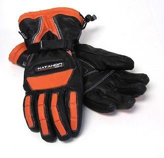 Katahdin vertex leather glove black/orange 3xl