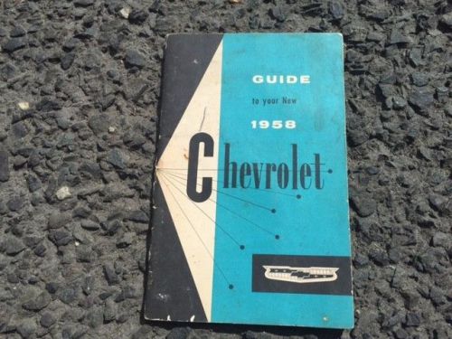 1958 chevrolet chevy owners manual