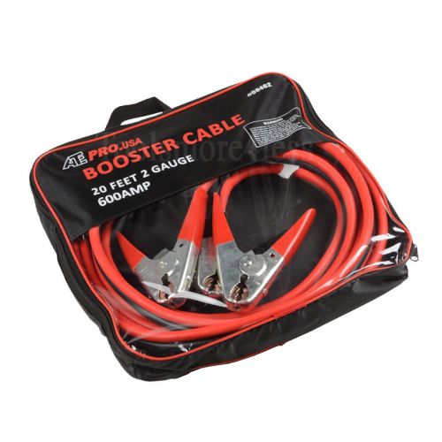 Booster cable 20 feet 2 gauge jumper cable stater 2 unit