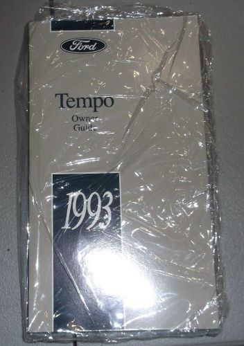 1993 ford tempo owners manual new old stock