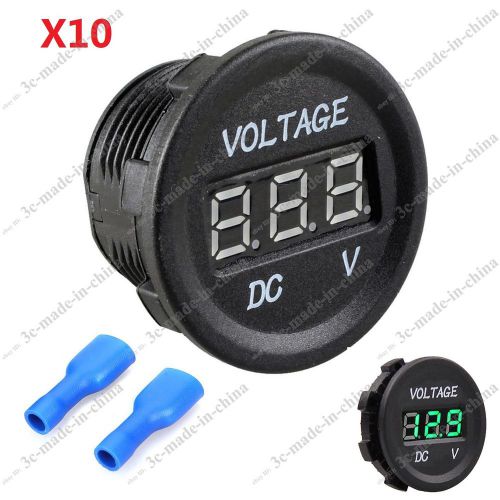 10x waterproof voltmeter 12-24v volt led display digital panel meter green 20836